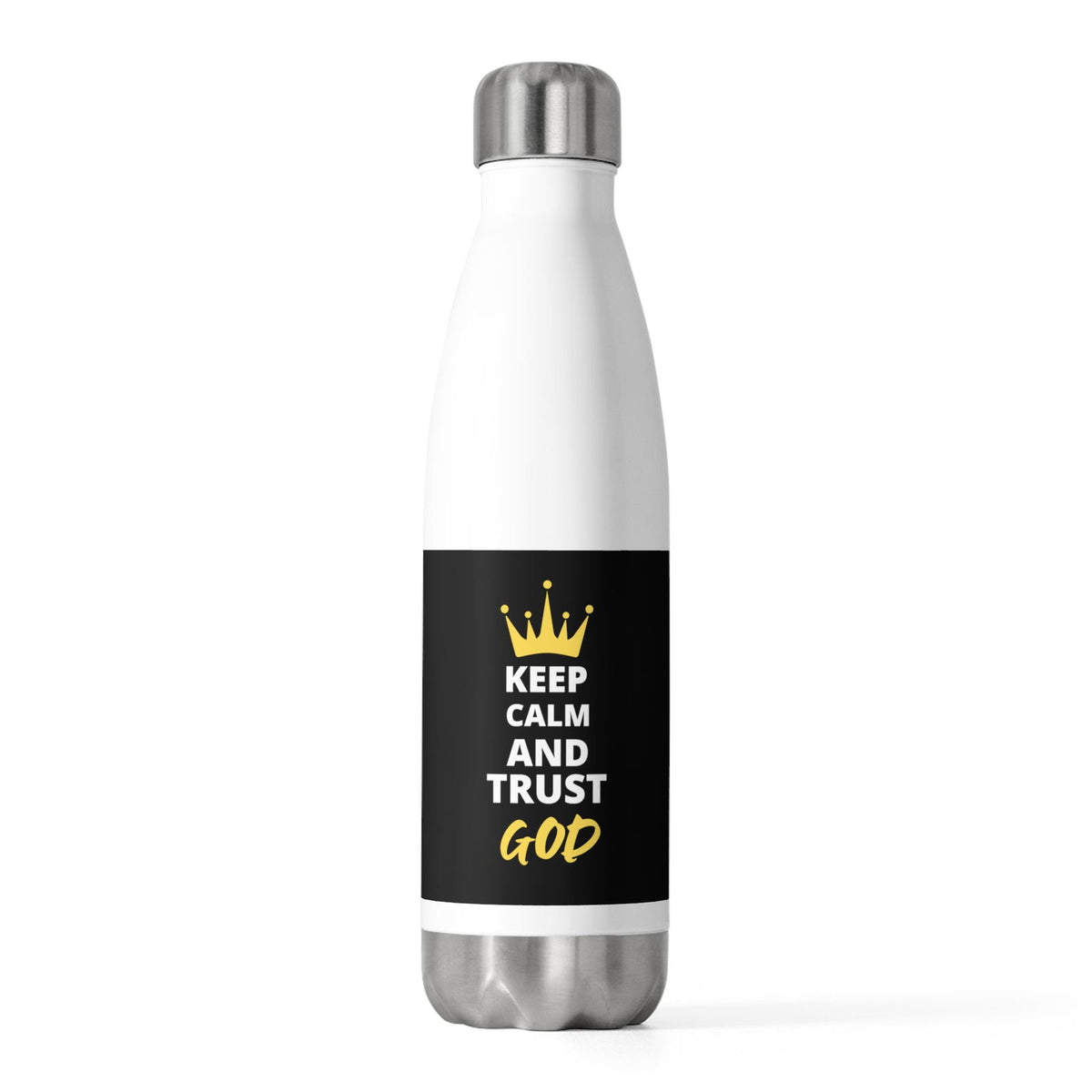 Keep Calm And Trust God Christian Insulated Bottle - ClaimedbyGodDesigns