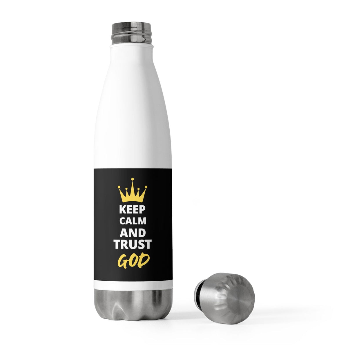 Keep Calm And Trust God Christian Insulated Bottle - ClaimedbyGodDesigns