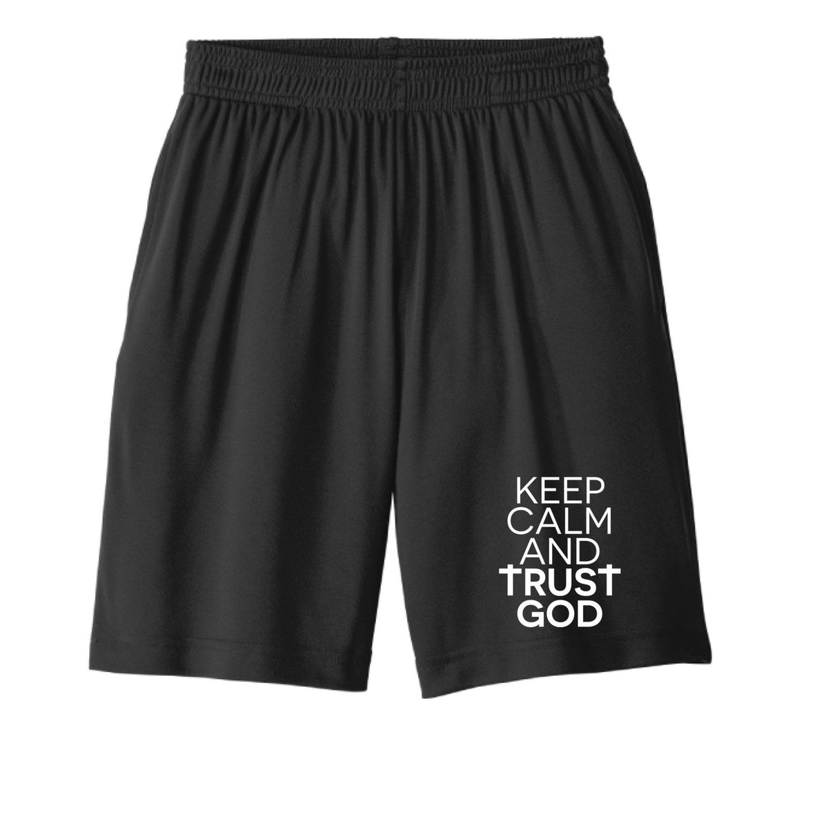 Keep Calm And Trust Him Youth Christian Shorts - ClaimedbyGodDesigns