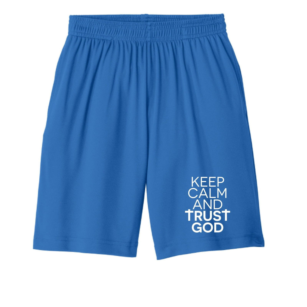 Keep Calm And Trust Him Youth Christian Shorts - ClaimedbyGodDesigns