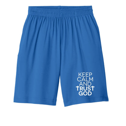 Keep Calm And Trust Him Youth Christian Shorts - ClaimedbyGodDesigns