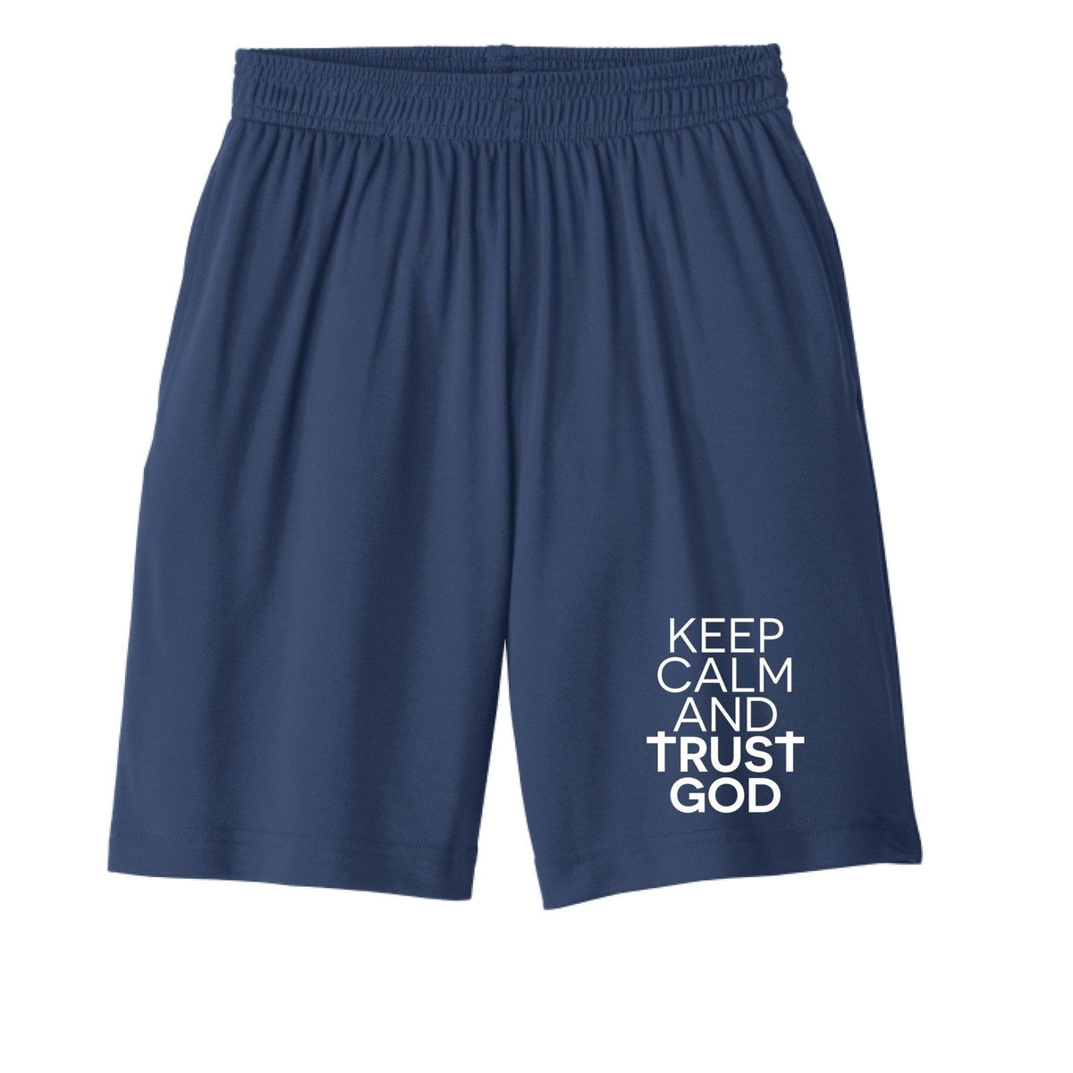 Keep Calm And Trust Him Youth Christian Shorts - ClaimedbyGodDesigns