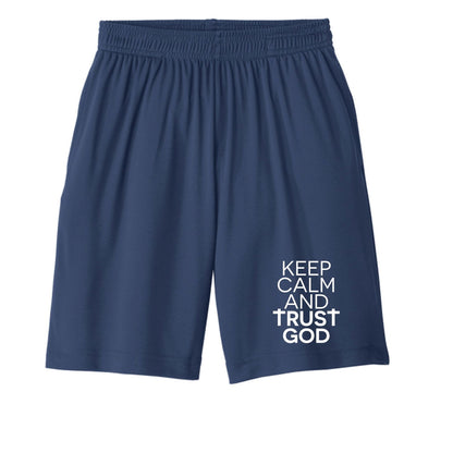 Keep Calm And Trust Him Youth Christian Shorts - ClaimedbyGodDesigns