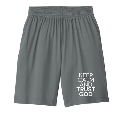 Keep Calm And Trust Him Youth Christian Shorts - ClaimedbyGodDesigns