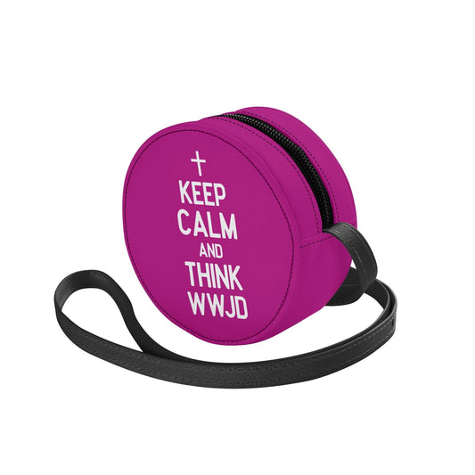 Keep Calm Christian Kids PU Small Round Bag Children Purse - ClaimedbyGodDesigns