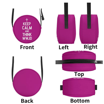 Keep Calm Christian Kids PU Small Round Bag Children Purse - ClaimedbyGodDesigns