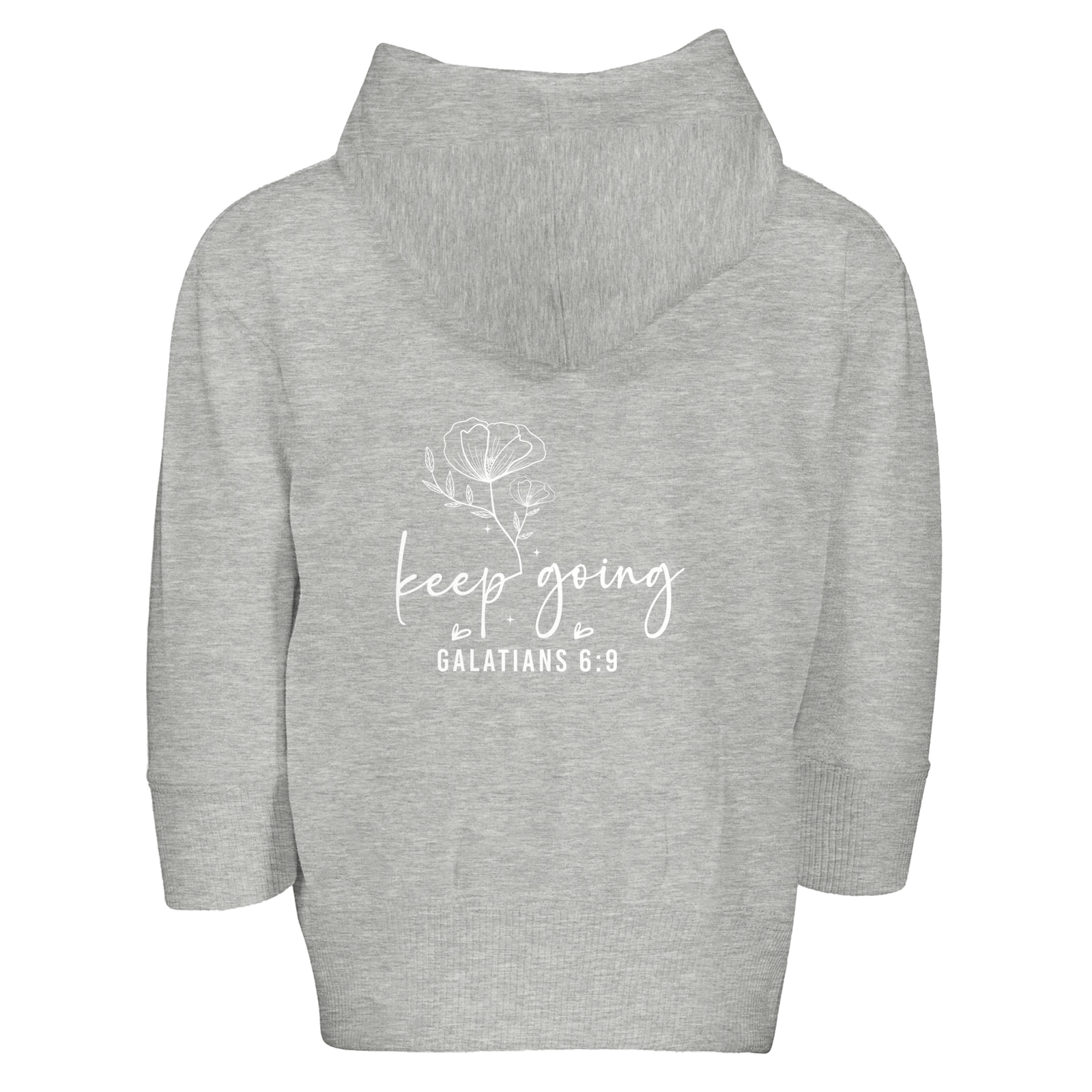 Keep Going Christian Toddler Zip Fleece Hooded Sweatshirt - ClaimedbyGodDesigns
