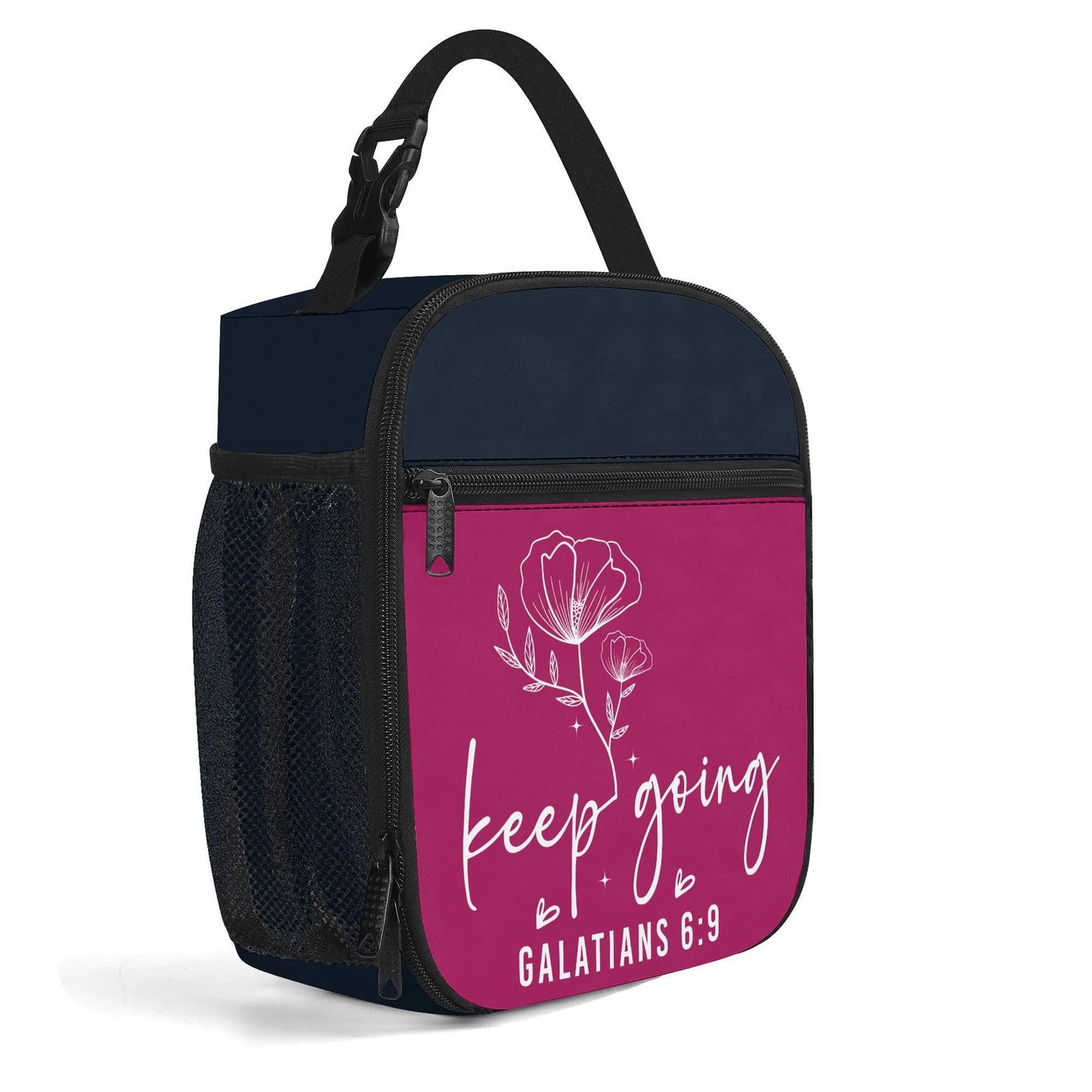 Keep Going Insulated Christian Lunch Box for Kids - ClaimedbyGodDesigns