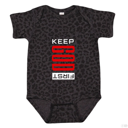 Keep Him First Christian Baby Jumpsuit - ClaimedbyGodDesigns