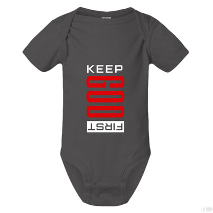 Keep Him First Christian Baby Jumpsuit - ClaimedbyGodDesigns