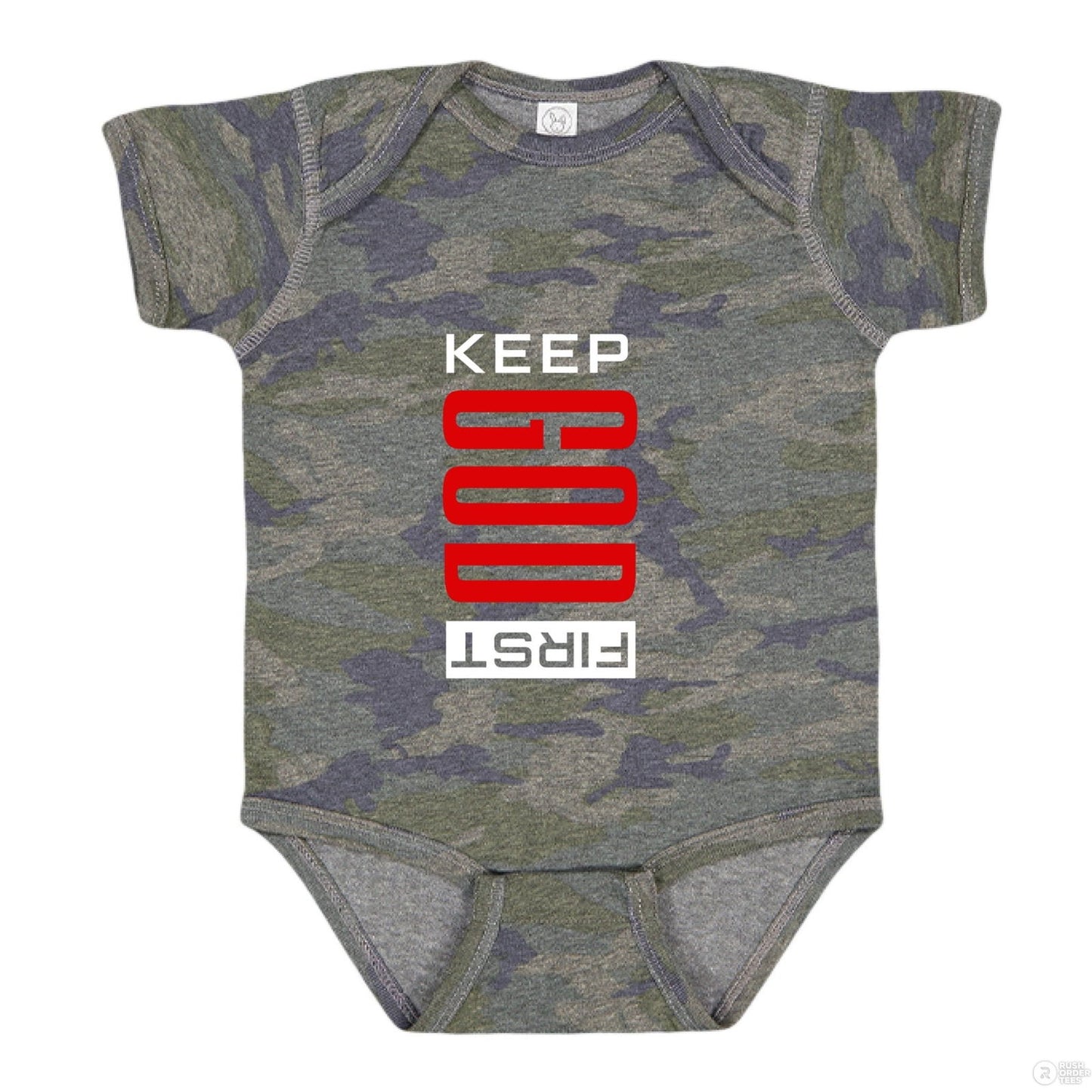 Keep Him First Christian Baby Jumpsuit - ClaimedbyGodDesigns