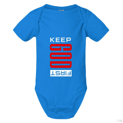 Keep Him First Christian Baby Jumpsuit - ClaimedbyGodDesigns