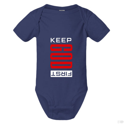 Keep Him First Christian Baby Jumpsuit - ClaimedbyGodDesigns
