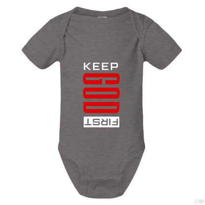 Keep Him First Christian Baby Jumpsuit - ClaimedbyGodDesigns