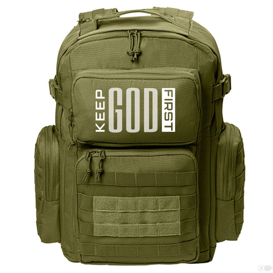 Keep Him First Christian Backpack - ClaimedbyGodDesigns