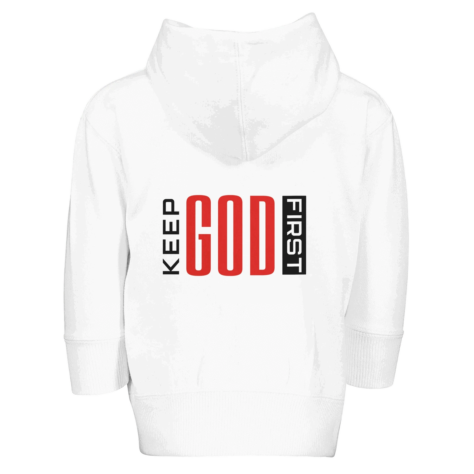 Keep Him First Christian Toddler Zip Fleece Hooded Sweatshirt - ClaimedbyGodDesigns