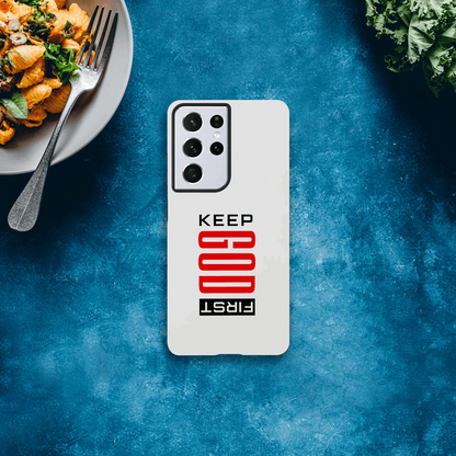 Keep Him First Christian Tough Phone Case For Samsung Galaxy - ClaimedbyGodDesigns
