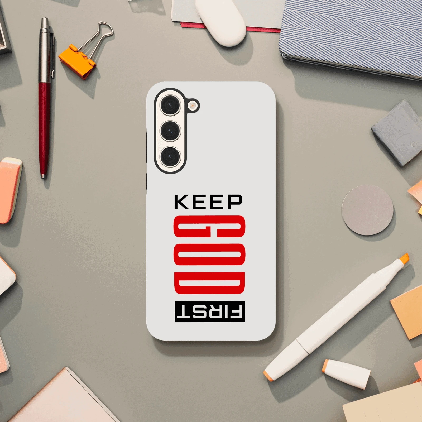 Keep Him First Christian Tough Phone Case For Samsung Galaxy - ClaimedbyGodDesigns