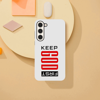 Keep Him First Christian Tough Phone Case For Samsung Galaxy - ClaimedbyGodDesigns