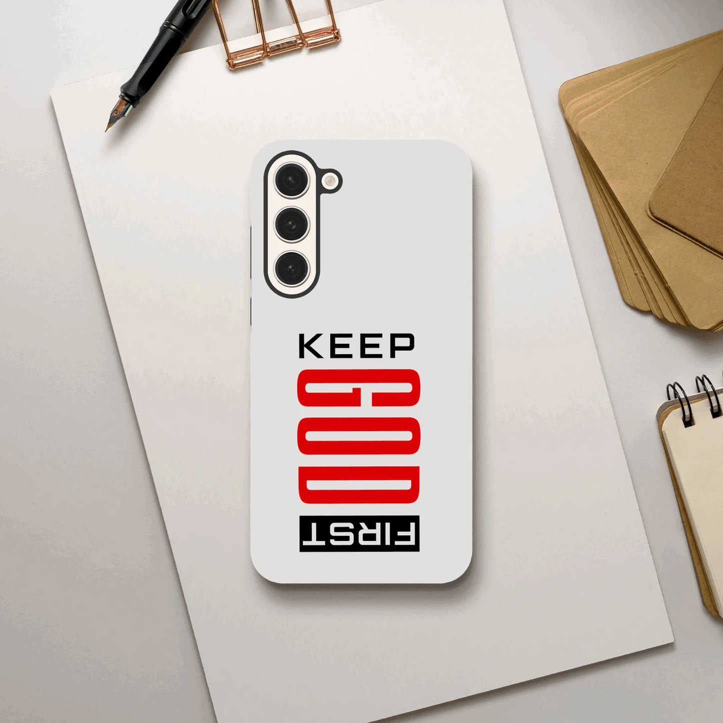 Keep Him First Christian Tough Phone Case For Samsung Galaxy - ClaimedbyGodDesigns
