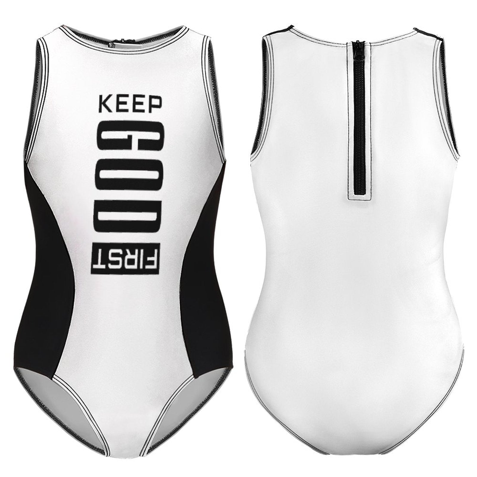 Keep Him First Youth Christian Swimsuit - ClaimedbyGodDesigns