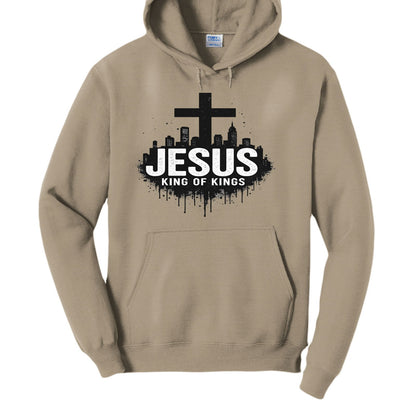 King Of Kings Unisex Christian Pullover Hooded Sweatshirt - ClaimedbyGodDesigns