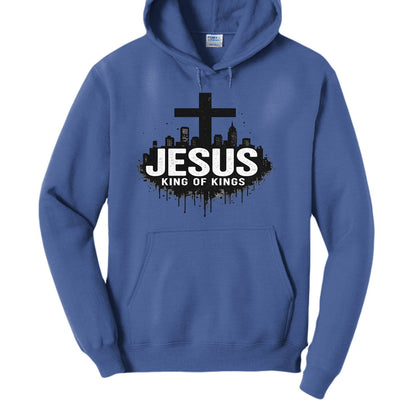 King Of Kings Unisex Christian Pullover Hooded Sweatshirt - ClaimedbyGodDesigns