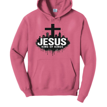 King Of Kings Unisex Christian Pullover Hooded Sweatshirt - ClaimedbyGodDesigns
