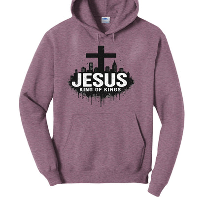 King Of Kings Unisex Christian Pullover Hooded Sweatshirt - ClaimedbyGodDesigns