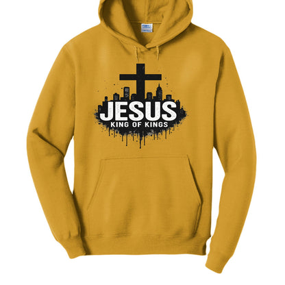 King Of Kings Unisex Christian Pullover Hooded Sweatshirt - ClaimedbyGodDesigns