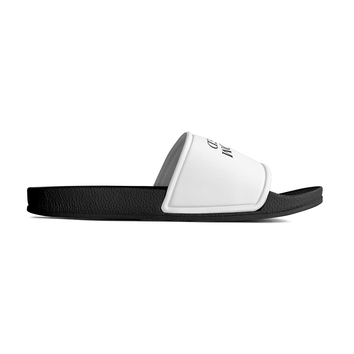 Kingdom Crafted Christian Kids PVC Black and White House Slides Sandals Slippers - ClaimedbyGodDesigns