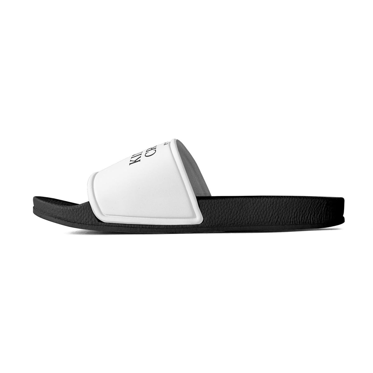 Kingdom Crafted Christian Kids PVC Black and White House Slides Sandals Slippers - ClaimedbyGodDesigns