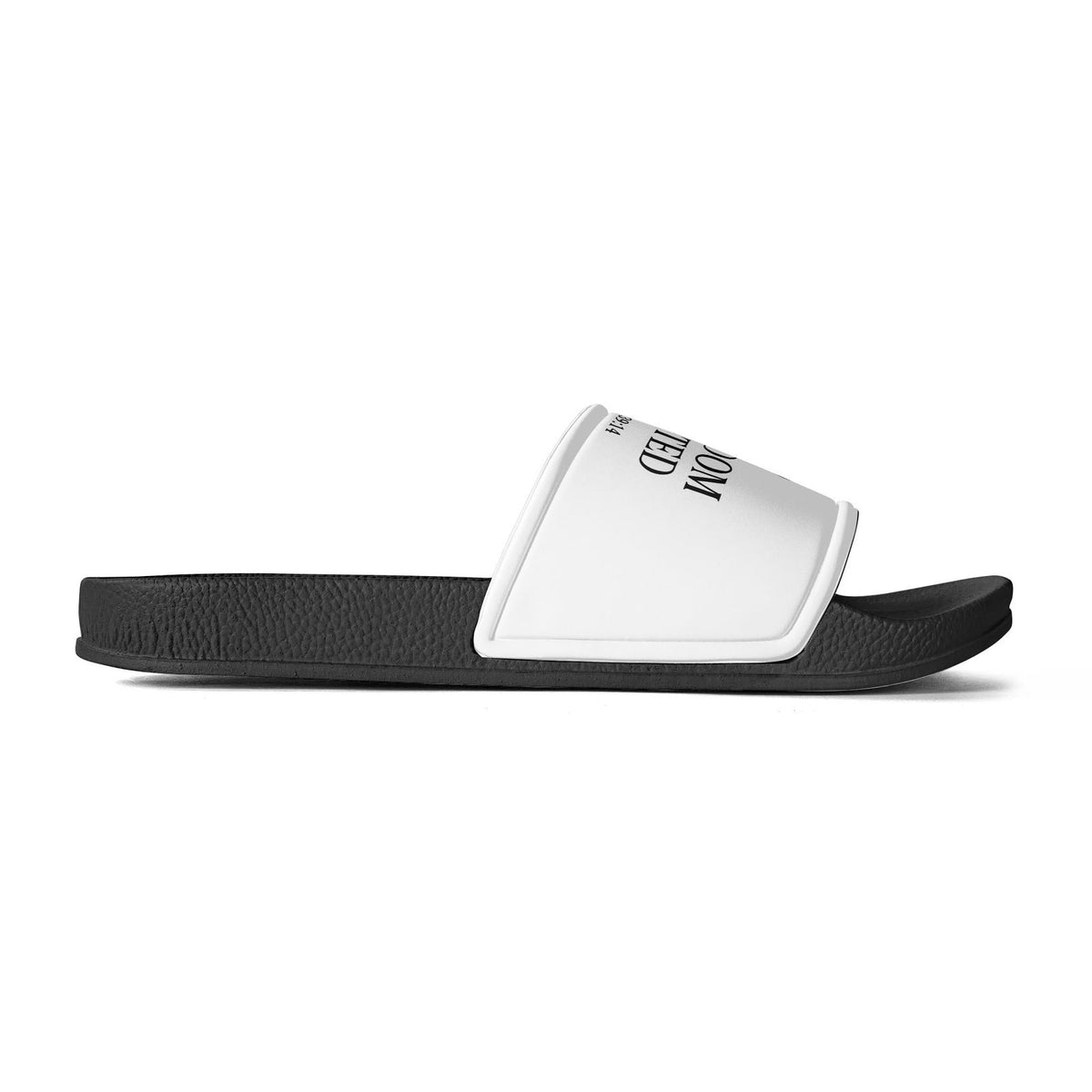 Kingdom Crafted Christian Kids PVC Black and White House Slides Sandals Slippers - ClaimedbyGodDesigns