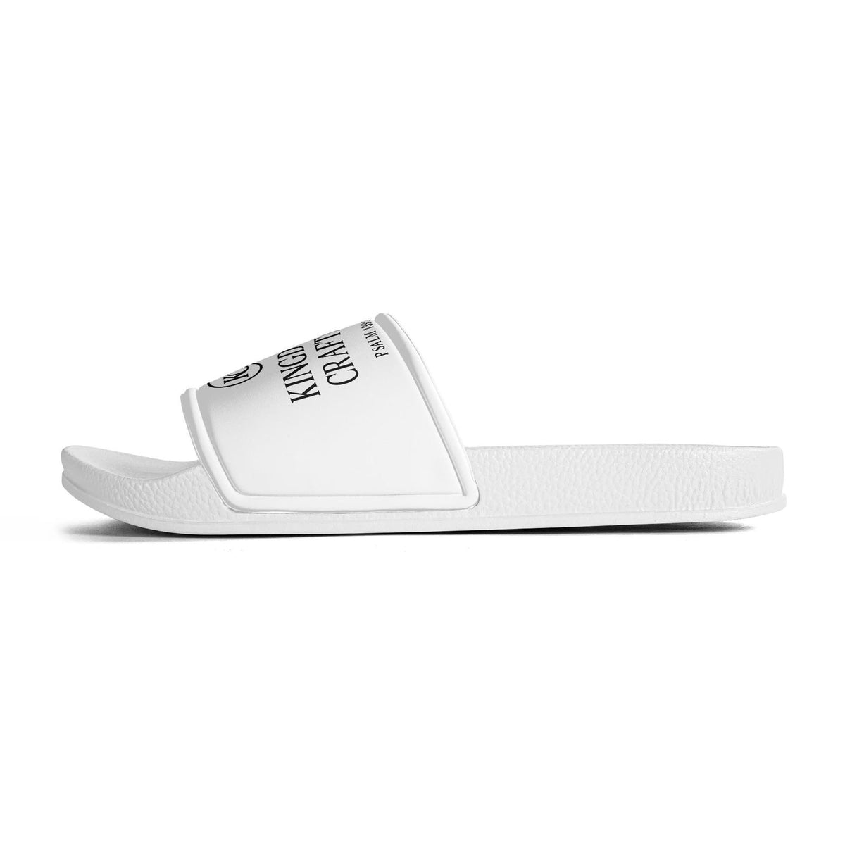 Kingdom Crafted Christian Kids PVC Black and White House Slides Sandals Slippers - ClaimedbyGodDesigns