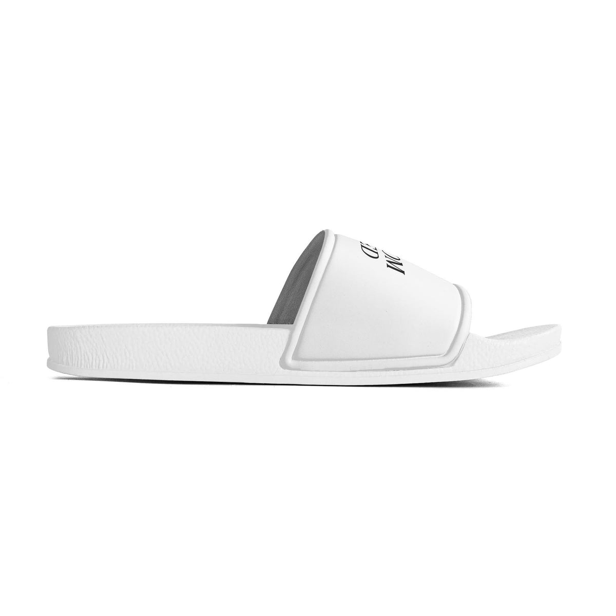 Kingdom Crafted Christian Kids PVC Black and White House Slides Sandals Slippers - ClaimedbyGodDesigns