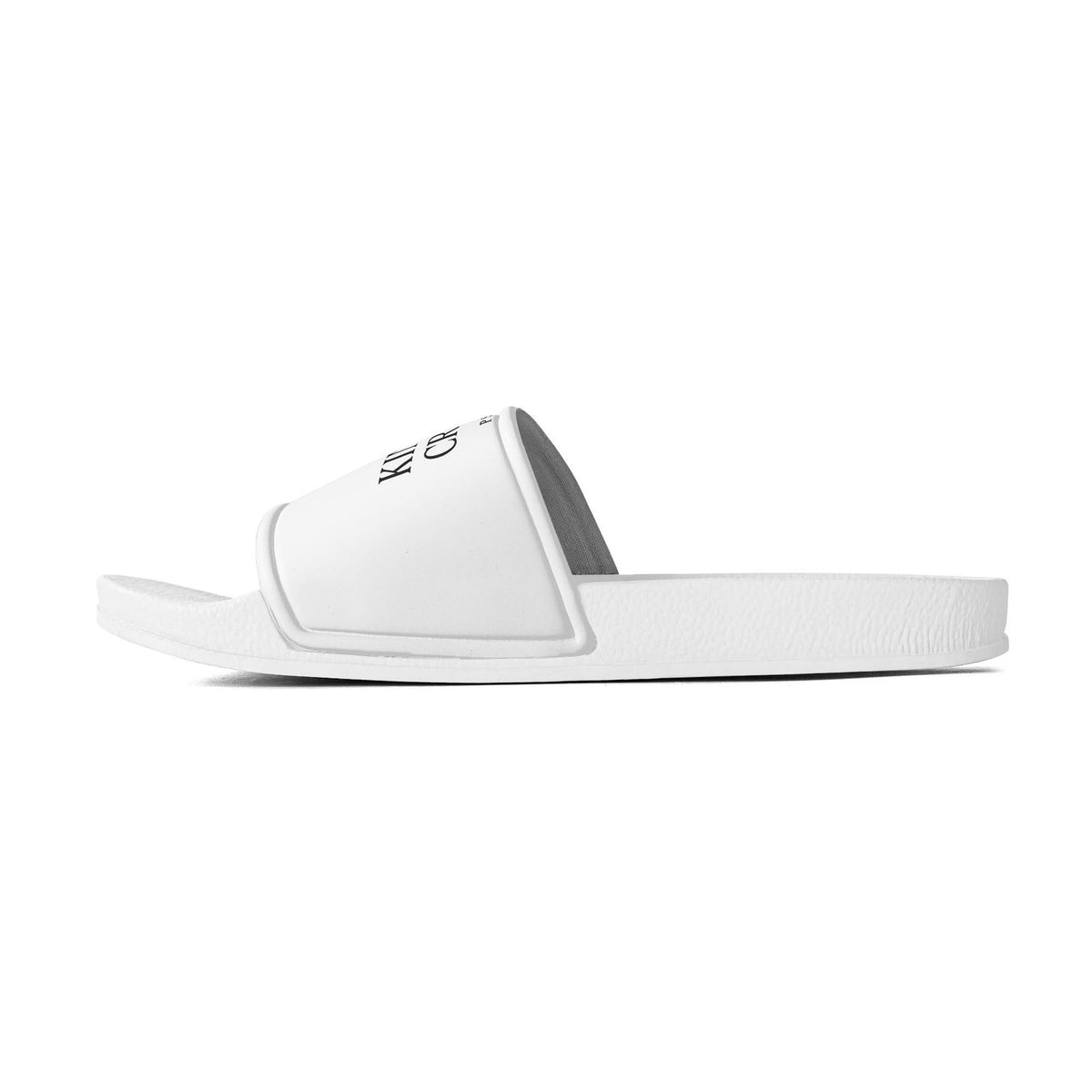 Kingdom Crafted Christian Kids PVC Black and White House Slides Sandals Slippers - ClaimedbyGodDesigns