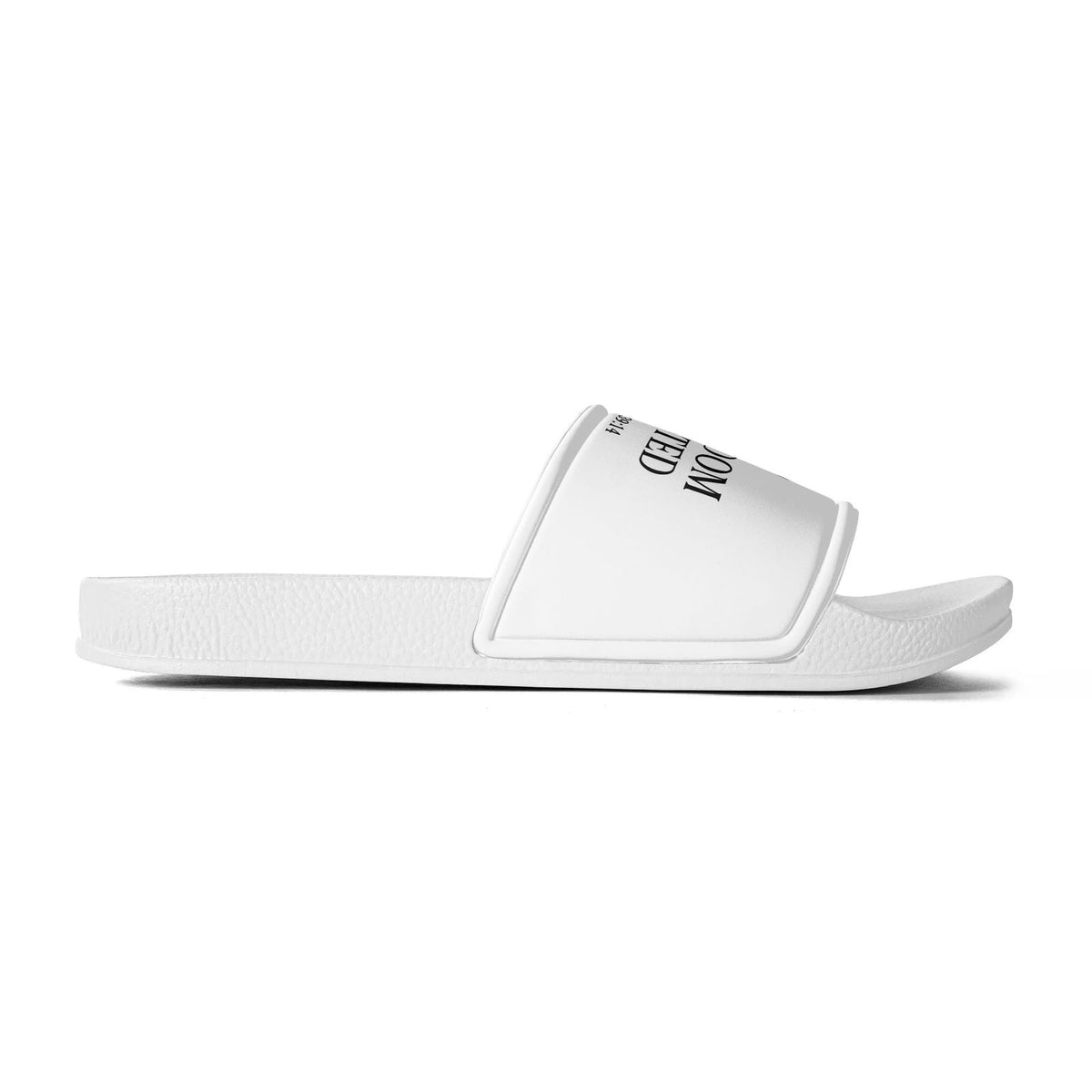 Kingdom Crafted Christian Kids PVC Black and White House Slides Sandals Slippers - ClaimedbyGodDesigns