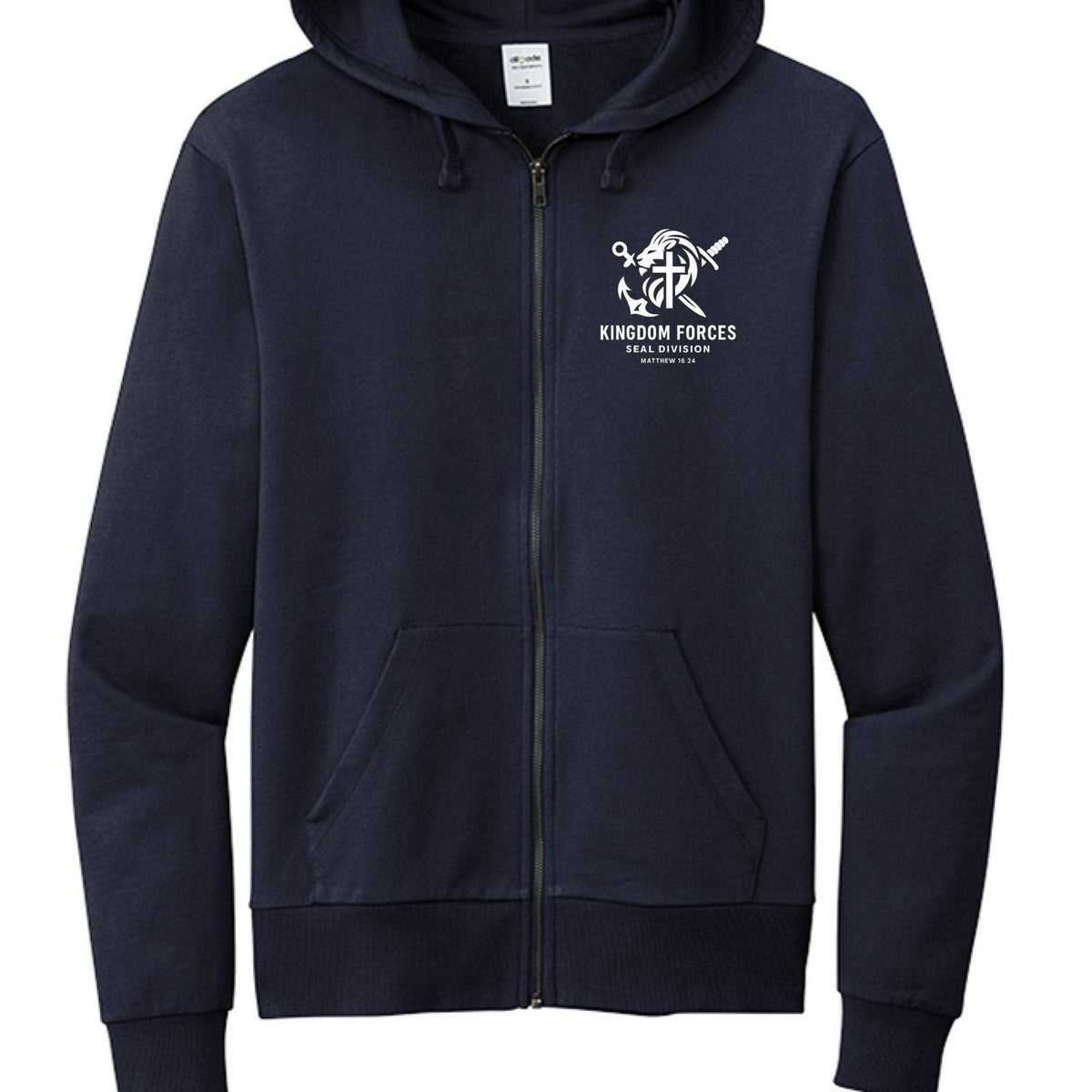 Kingdom Forces Seal Division Unisex Organic Full-Zip Hooded Sweatshirt - ClaimedbyGodDesigns