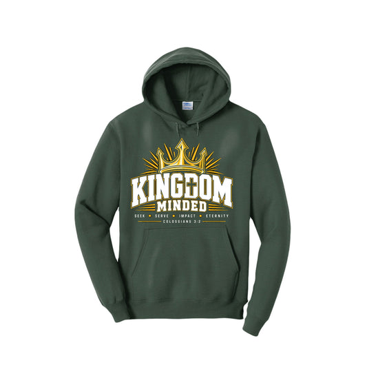 Kingdom Minded Christian Hoodie | Colossians 3:2 Unisex Faith Sweatshirt | Christian Crown Hoodie - Claimed by God Designs