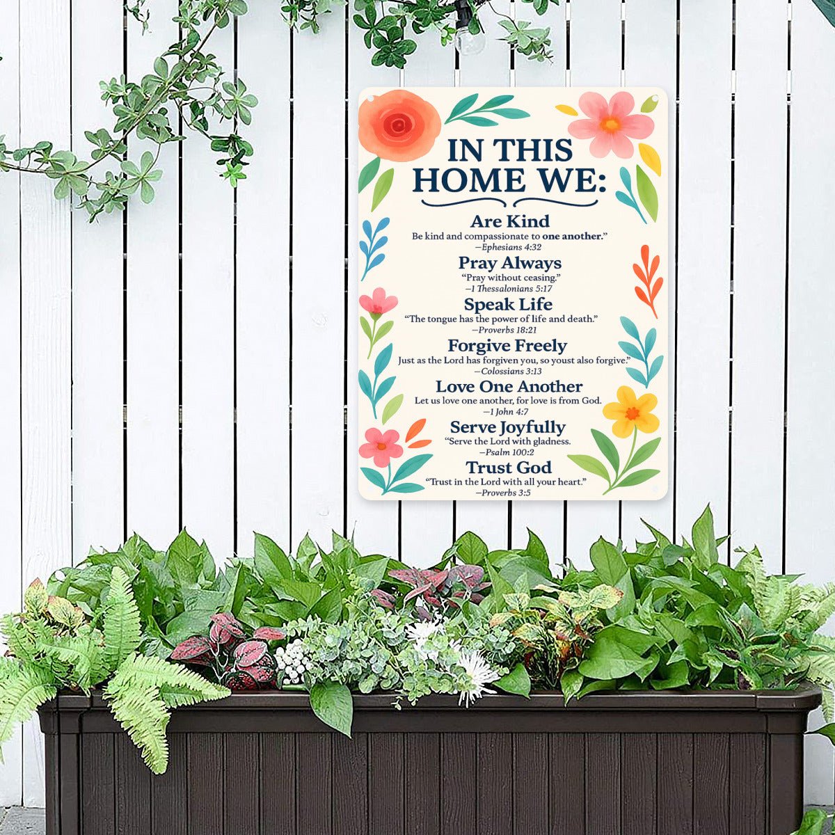 In This Home Christian Wall Metal Sign Decor - ClaimedbyGodDesigns