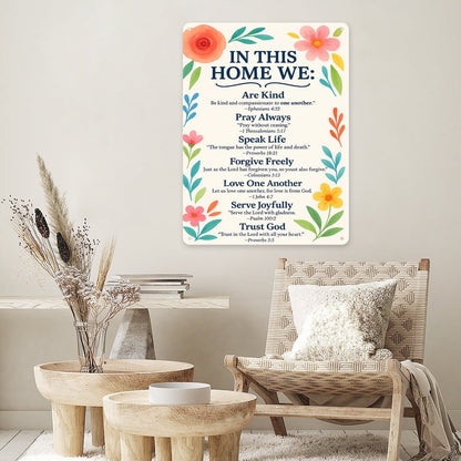In This Home Christian Wall Metal Sign Decor - ClaimedbyGodDesigns