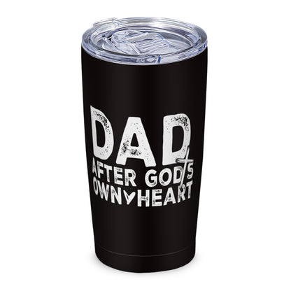 Dad After God's Own Heart Stainless Steel Christian Tumbler