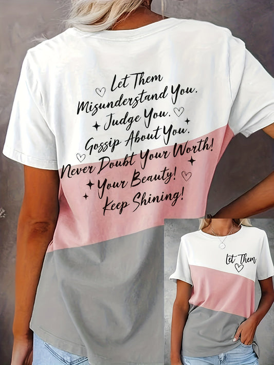 Let Them...Keep Shining Plus Size Women's Christian T-shirt - ClaimedbyGodDesigns