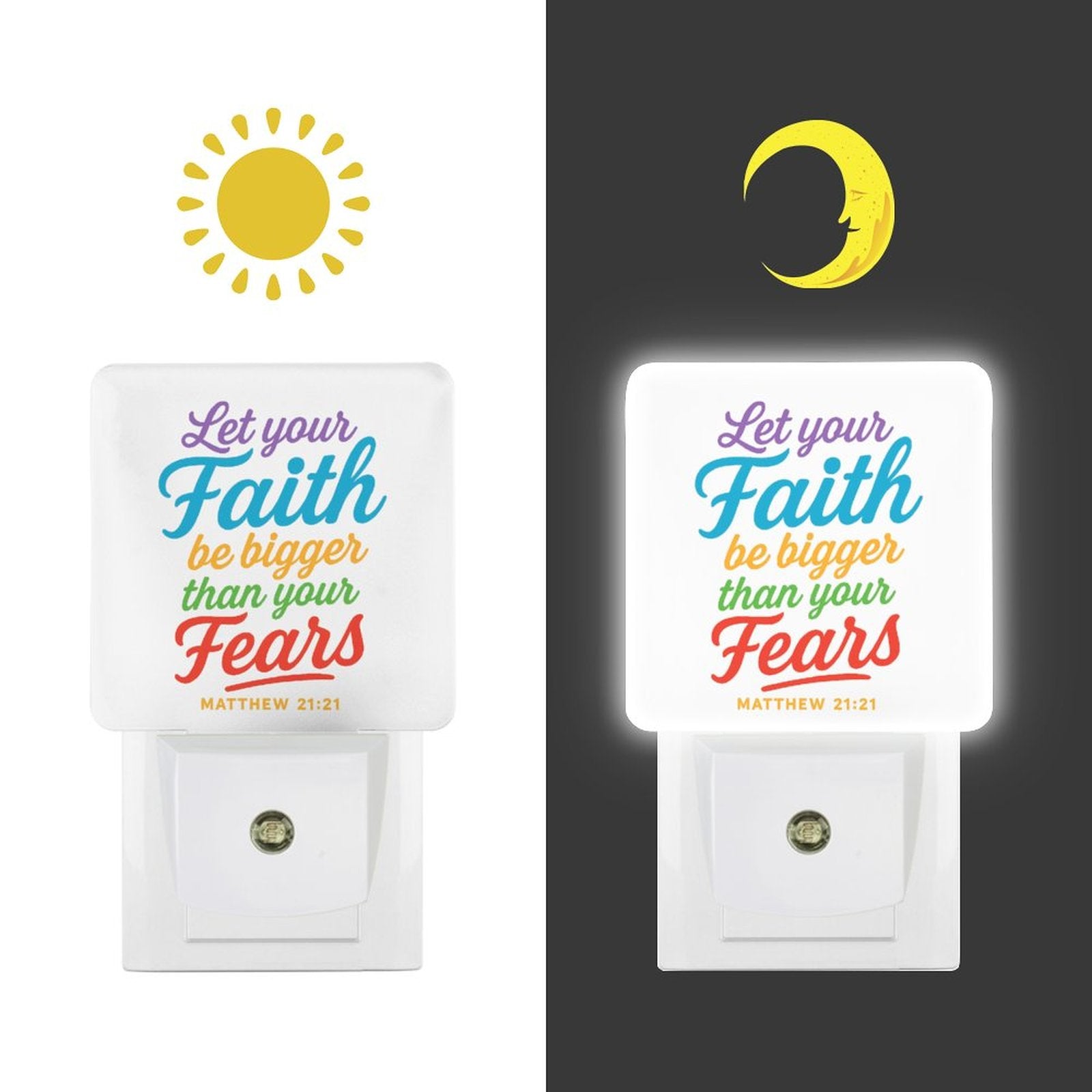 Let Your Faith Be Bigger Christian Night Light For Kids - ClaimedbyGodDesigns