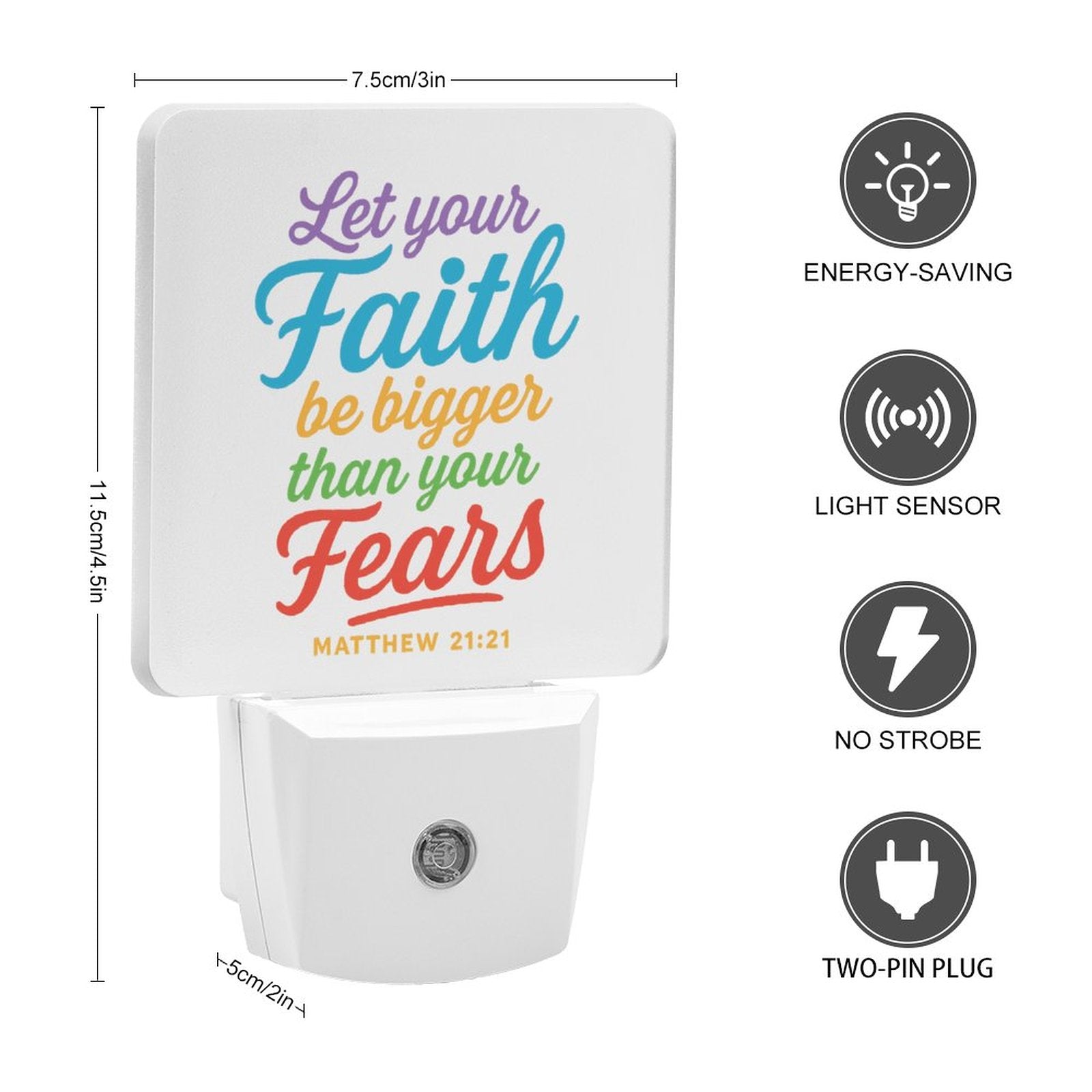 Let Your Faith Be Bigger Christian Night Light For Kids - ClaimedbyGodDesigns