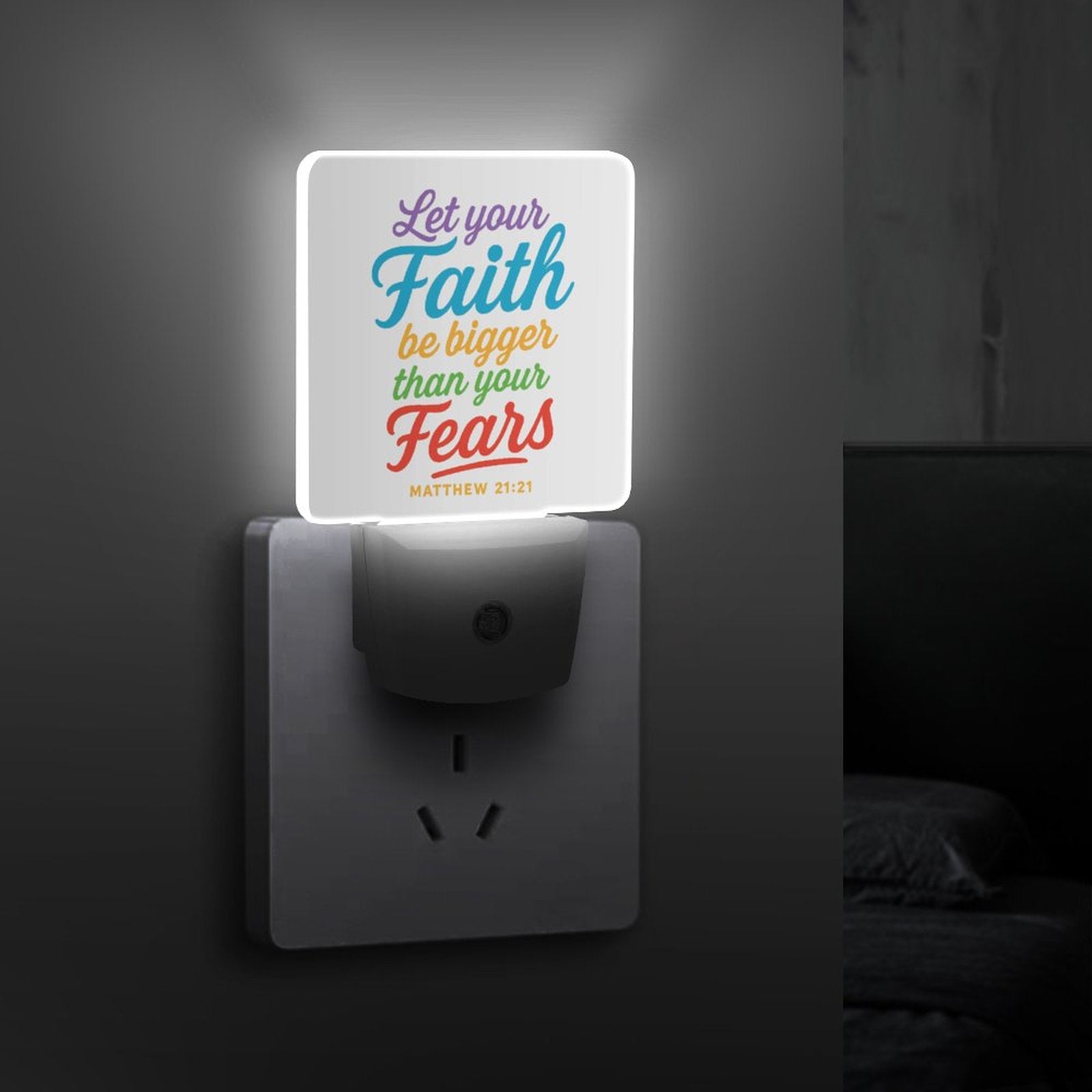 Let Your Faith Be Bigger Christian Night Light For Kids - ClaimedbyGodDesigns