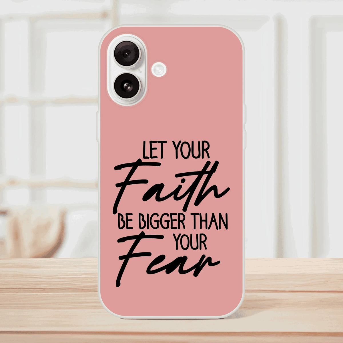 Let Your Faith Be Bigger Than Fear Christian Flexi Phone Case for Iphones - ClaimedbyGodDesigns