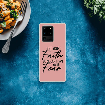 Let Your Faith Be Bigger Than Fear Christian Flexi Phone Case for Samsung - ClaimedbyGodDesigns