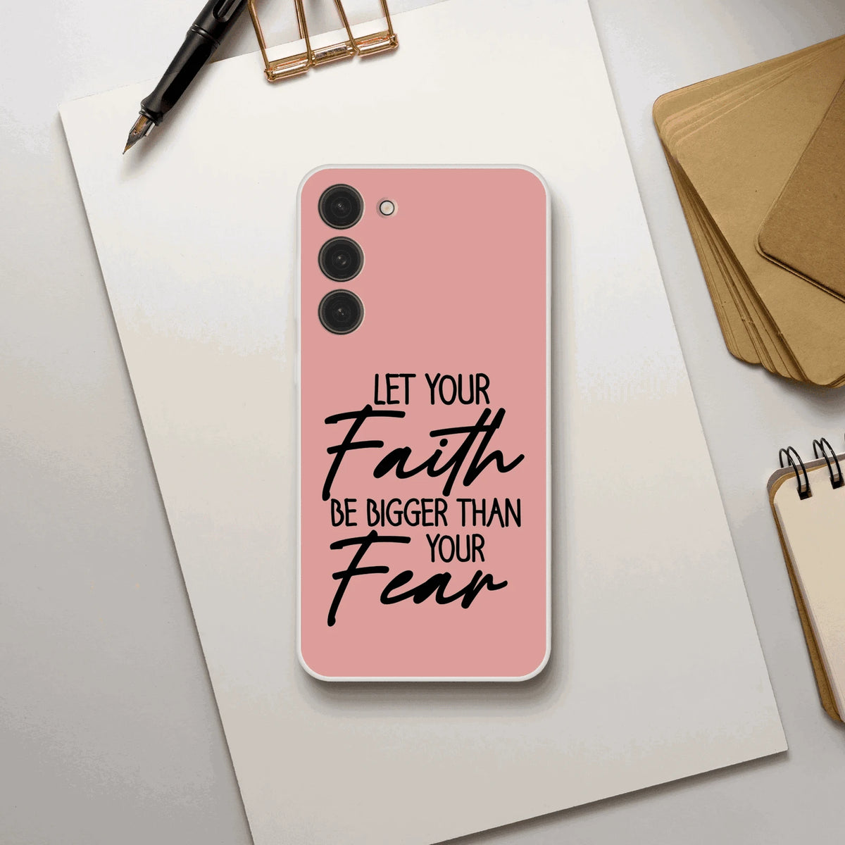 Let Your Faith Be Bigger Than Fear Christian Flexi Phone Case for Samsung - ClaimedbyGodDesigns