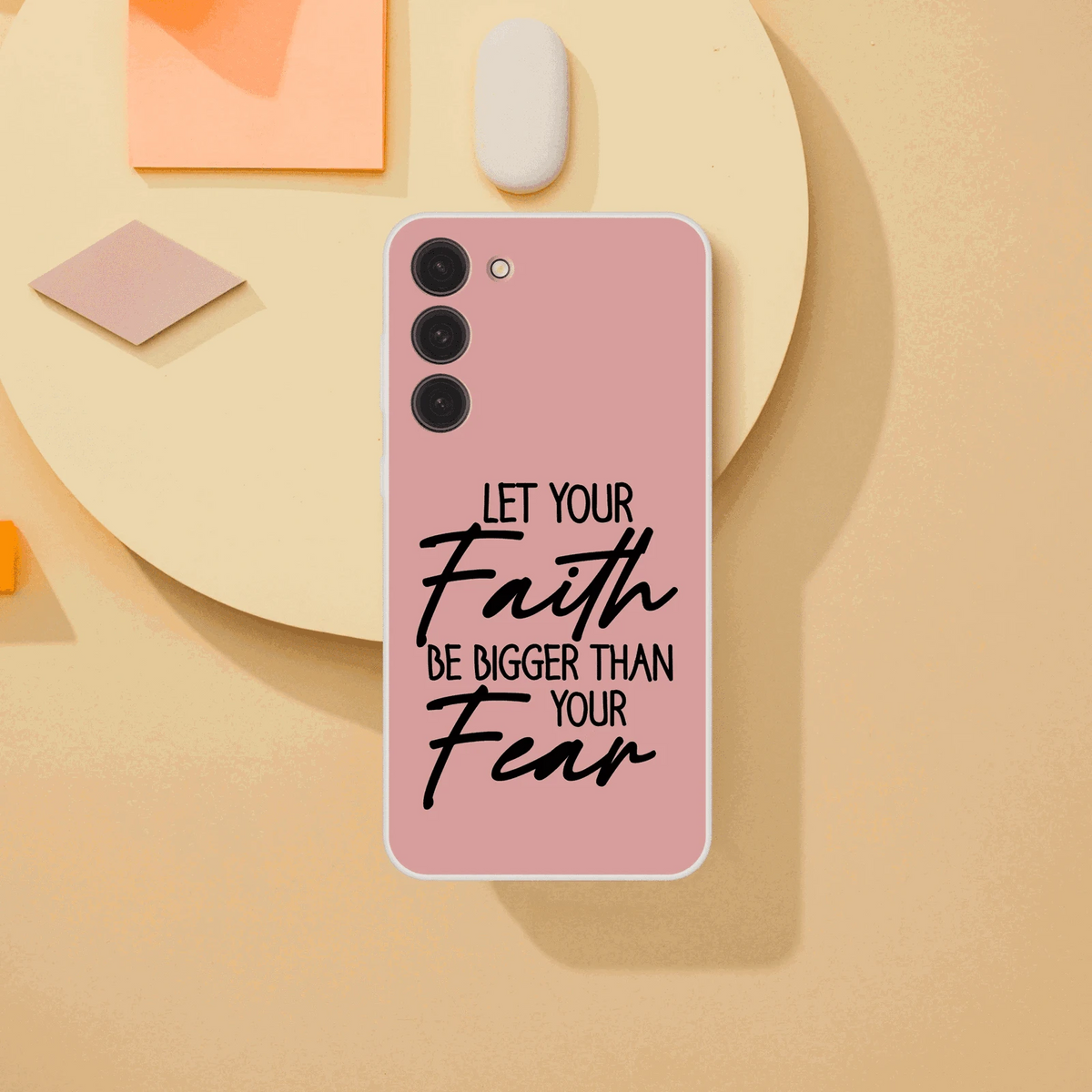 Let Your Faith Be Bigger Than Fear Christian Flexi Phone Case for Samsung - ClaimedbyGodDesigns